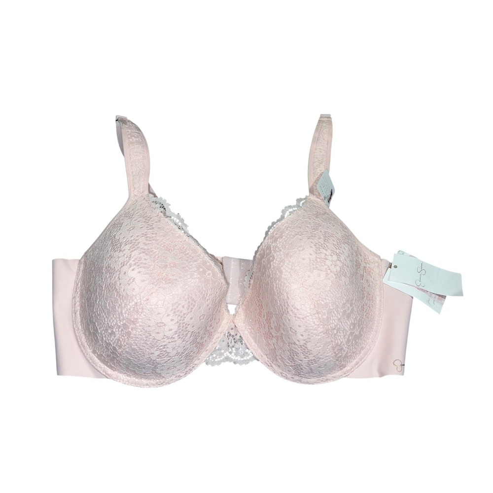 New Jessica Simpson Pink Lace Full Coverage Underwire Bra Size 42C - Picture 6 of 8